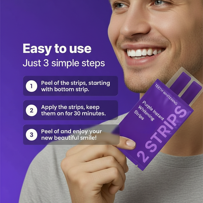 SmileyStrips - Purple Teeth Whitening Strips
